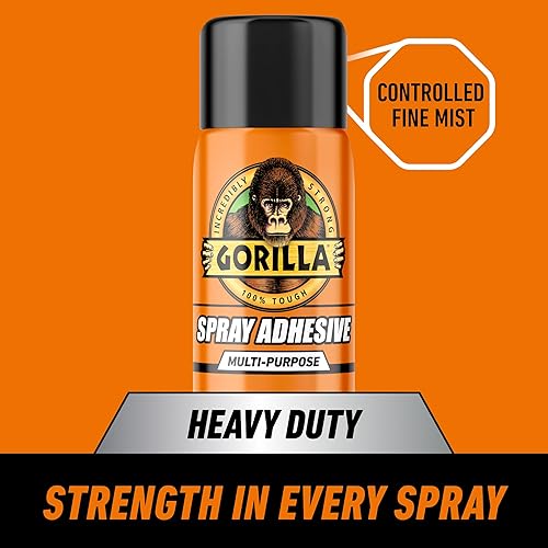 GORILLA HEAVY DUTY CLEAR SPRAY ADHESIVE GLUE 14OZ ALL PURPOSE INDOOR OUTDOOR USE
