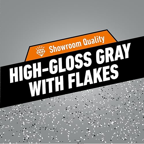 GORILLA EPOXY GARAGE FLOOR COATING KIT 7 PC, 1-CAR, DURABLE HIGH GLOSS GRAY, 275 SQ FT