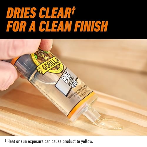 GORILLA CLEAR 2 PART EPOXY SYRINGE 0.85 OZ - 5 MINUTE SET, STRONG DURABLE BOND 1 PACK