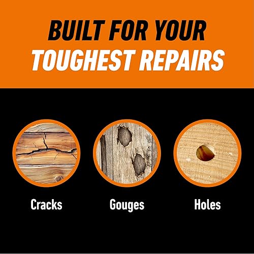 GORILLA ALL PURPOSE WOOD FILLER NATURAL 6OZ TUBE WATER RESISTANT INDOOR OUTDOOR USE