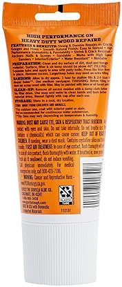 GORILLA WHITE WOOD FILLER 6OZ TUBE WATER RESISTANT ALL PURPOSE WOOD REPAIR FOR INDOOR OUTDOOR