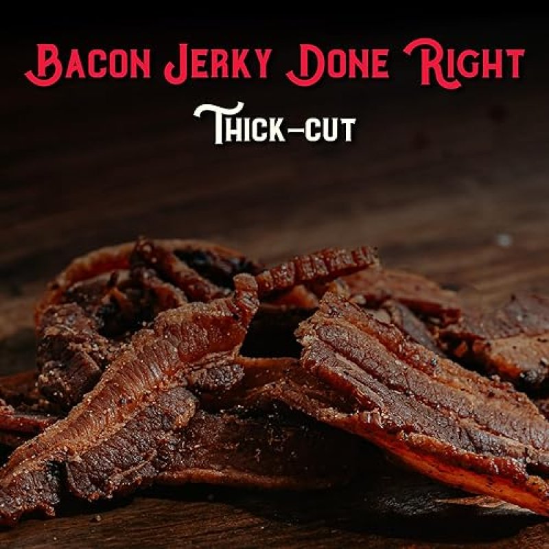 MEAT ARTISAN SRIRACHA UNCURED BACON JERKY - GLUTEN FREE, NO MSG, NO NITRATES - 3OZ GOURMET SNACK