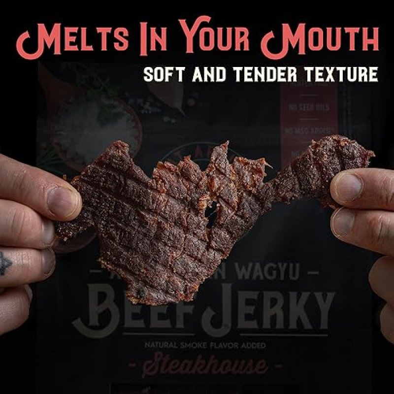 MEAT ARTISAN AUSTRALIAN WAGYU BEEF JERKY - HIGH PROTEIN, GLUTEN FREE, NO MSG, 3OZ 85G