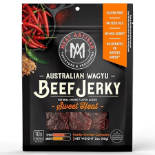 MEAT ARTISAN AUSTRALIAN WAGYU BEEF JERKY SWEET HEAT - HIGH PROTEIN, GLUTEN FREE, NO MSG, 3OZ PREMIUM SNACK