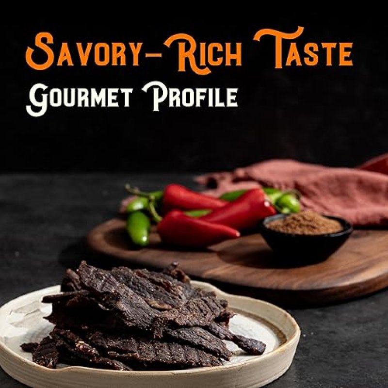 MEAT ARTISAN AUSTRALIAN WAGYU BEEF JERKY SWEET HEAT - HIGH PROTEIN, GLUTEN FREE, NO MSG, 3OZ PREMIUM SNACK