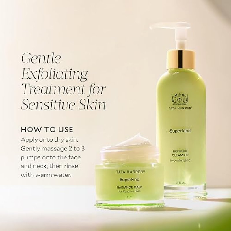 TATA HARPER SUPERKIND REFINING CLEANSER 125ML GENTLE, HYPOALLERGENIC, VEGAN SKINCARE