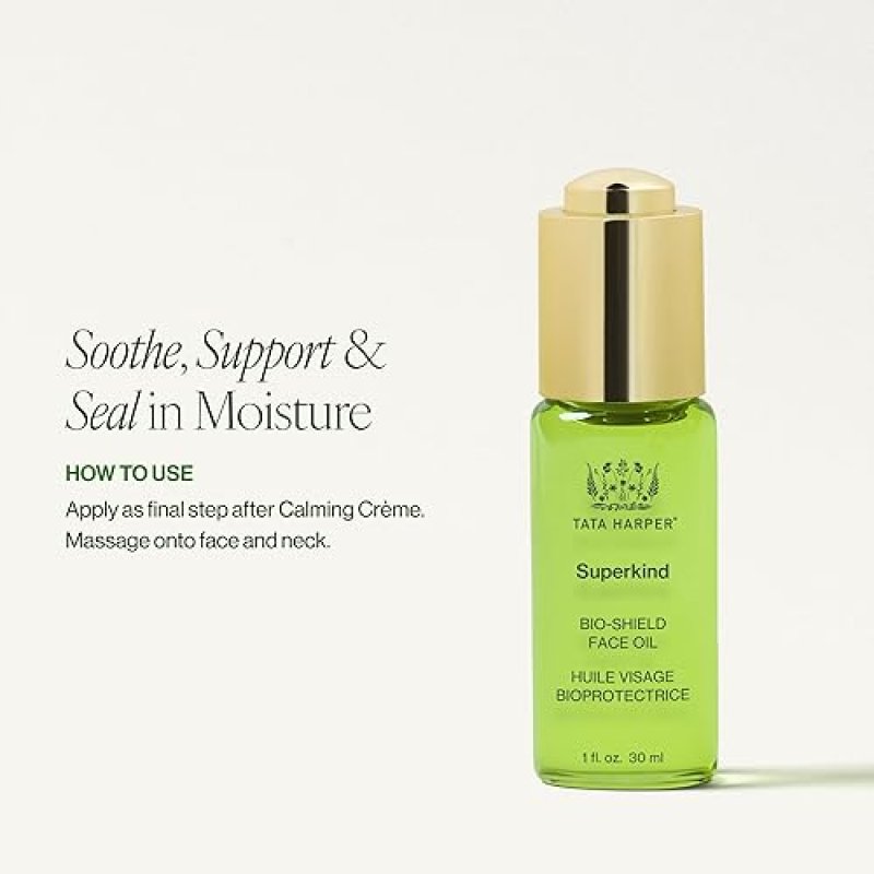 TATA HARPER BIO-SHIELD FACE OIL FOR REACTIVE SKIN 30ML NATURAL SKINCARE TREATMENT