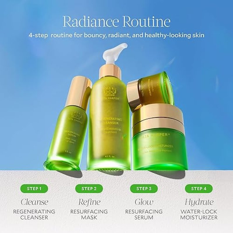 TATA HARPER RESURFACING SERUM 30ML BRIGHTENING AHA BHA NATURAL DAILY GLOW FACE SERUM