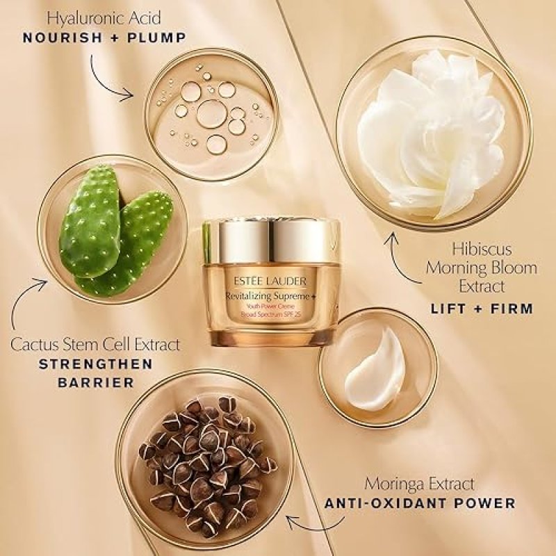 ESTéE LAUDER REVITALIZING SUPREME ANTI-AGING FACE MOISTURIZER WITH HYALURONIC ACID PEPTIDES