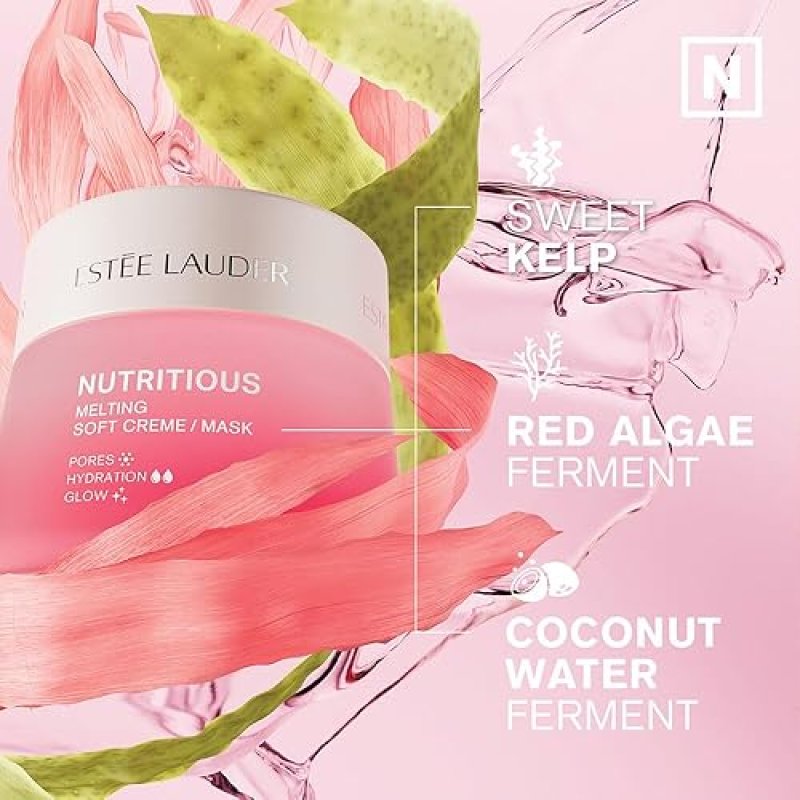 ESTéE LAUDER NUTRITIOUS SOFT CREAM MOISTURIZER FACE MASK WITH NIACINAMIDE FOR PORE MINIMIZING