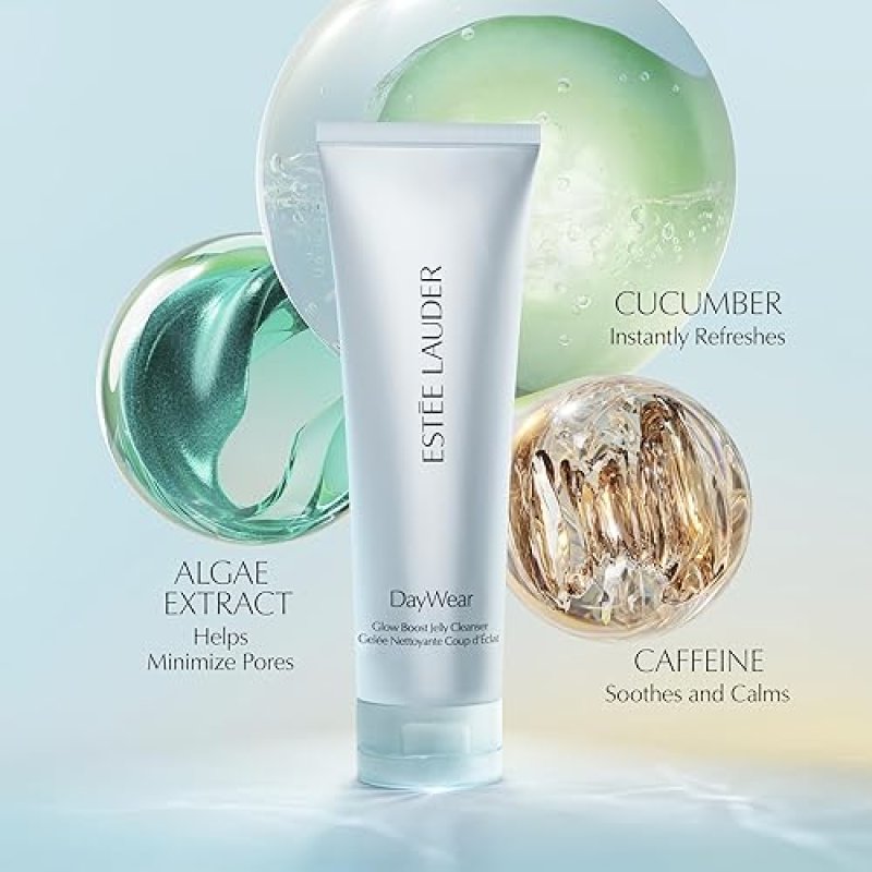 ESTéE LAUDER DAYWEAR GLOW BOOST JELLY CLEANSER PORE MINIMIZING FACE WASH WITH ALGAE CUCUMBER