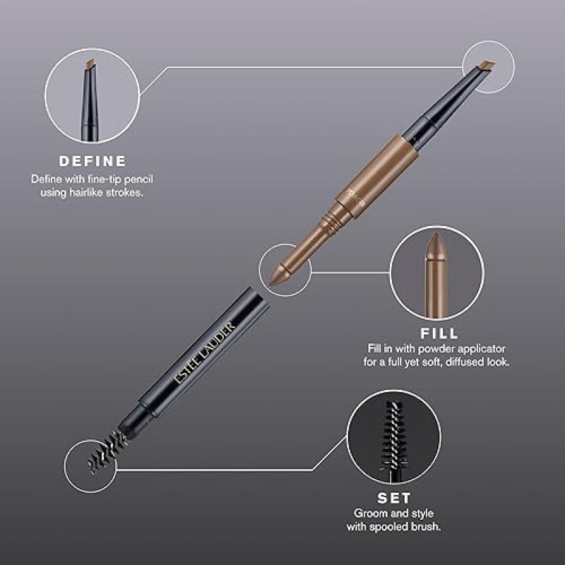 ESTéE LAUDER THE BROW MULTI-TASKER 3-IN-1 EYEBROW PENCIL, POWDER BRUSH TOOL