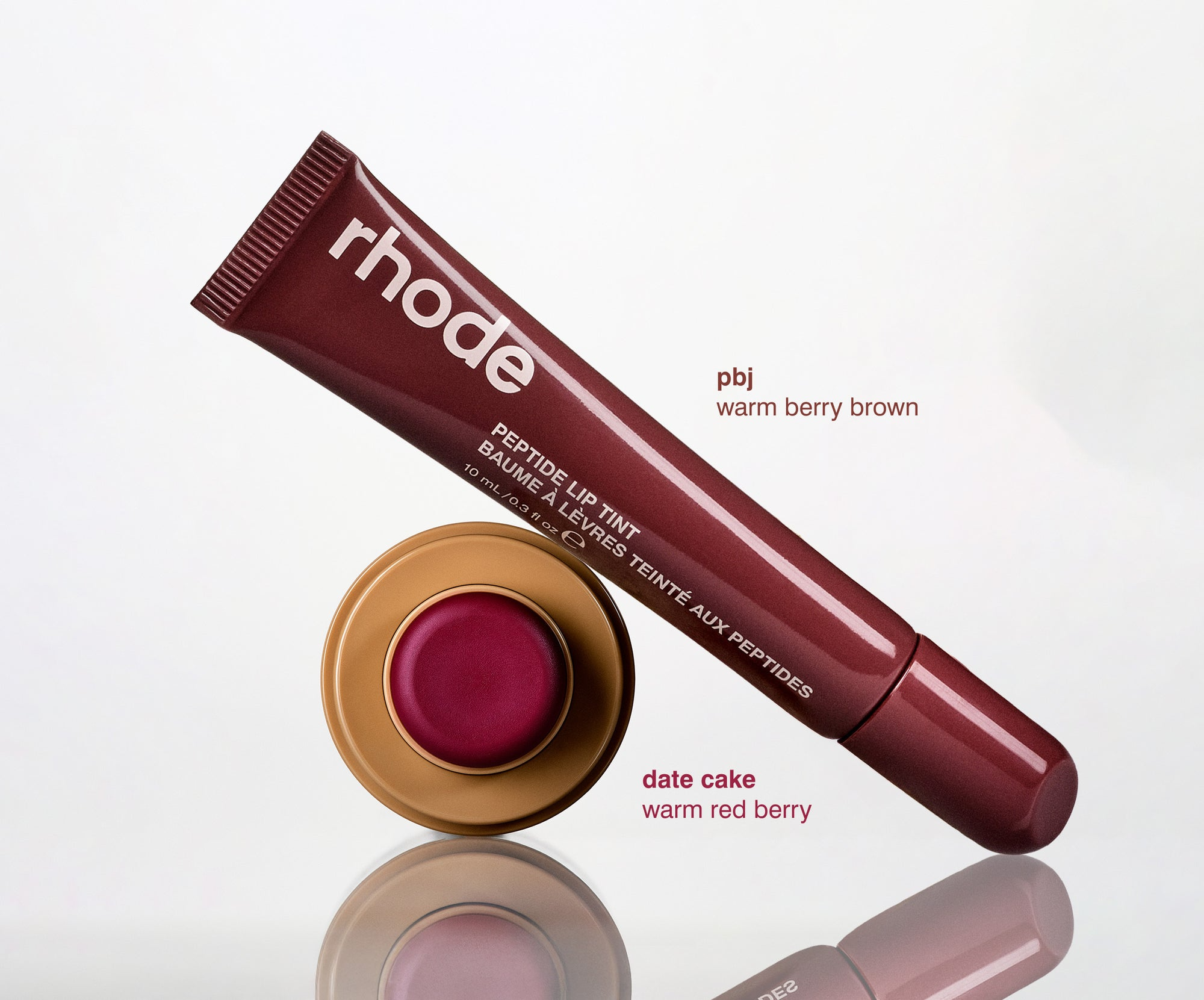 rhode the duos リップpbj＆チークdate cakeシール付き Rhode the duos Pocket Blush + Peptide Lip Tint date cake + pbj - a