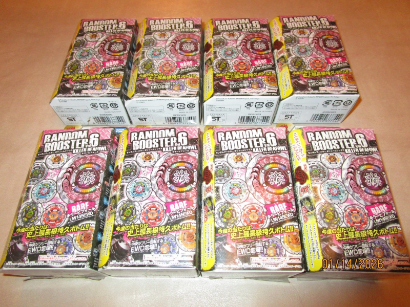 BEYBLADE TAKARA TOMY BB-100 RANDOM BOOSTER VOL 6 SET BRAND NEW IN BOX