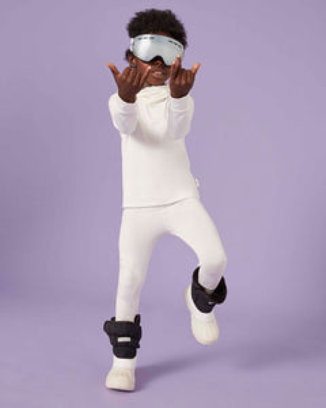 ROARSOME BAMBOO BASE LAYER - FROST WHITE