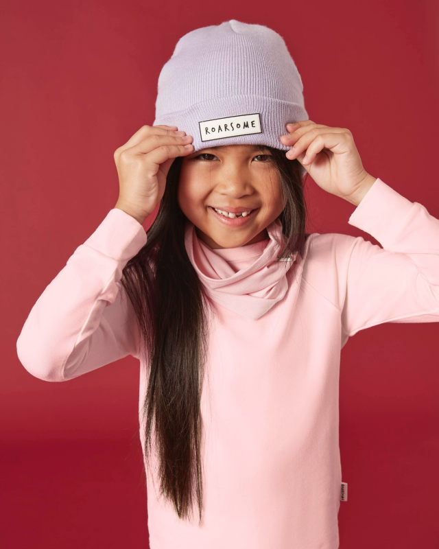 ROARSOME BAMBOO BASE LAYER - MARSHMALLOW PINK
