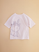 ROARSOME ADVENTURE CLUB - KIDS SPARKLE T-SHIRT LILAC