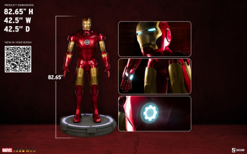 SIDESHOW IRON MAN MARK III LIFE-SIZE FIGURE BY SIDESHOW COLLECTIBLES