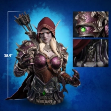 SIDESHOW SYLVANAS WINDRUNNER LIFE-SIZE BUST BY INFINITY STUDIO