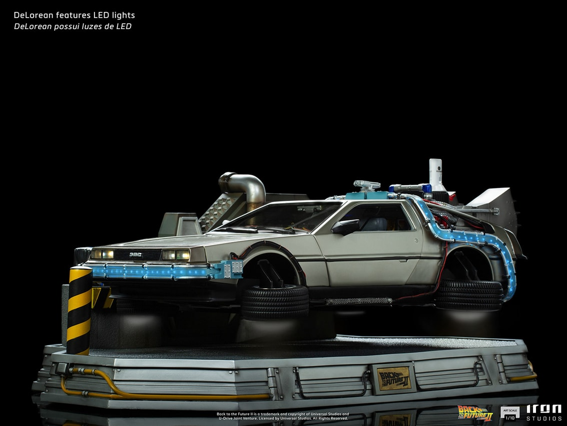 SIDESHOW DELOREAN SET REGULAR VERSION 1:10 SCALE STATUE BY IRON STUDIOS