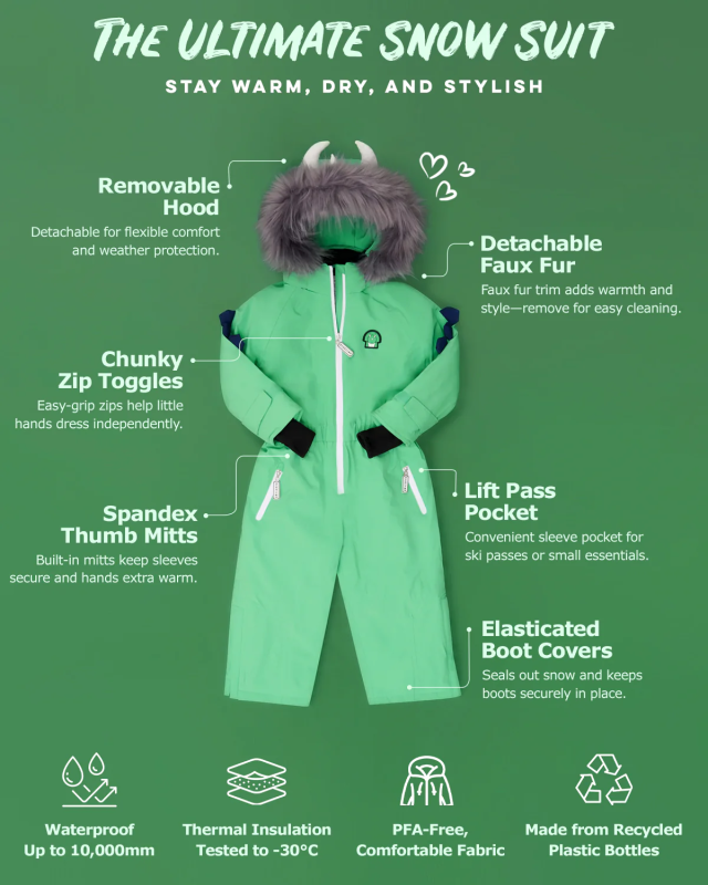 ROARSOME SPIKE THE DINOSAUR - KIDS SNOW SUIT