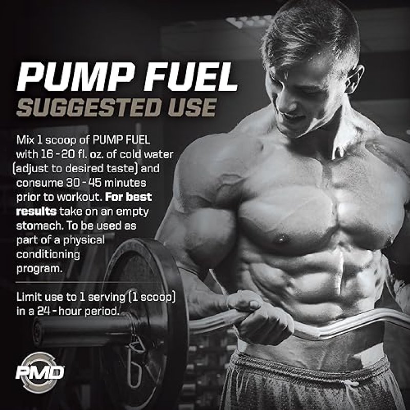 PMD SPORTS PUMP FUEL ULTRA INSANITY PRE WORKOUT POWDER - FOCUS, ENDURANCE RECOVERY, ARCTIC BLUE