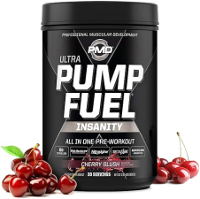 PMD SPORTS PUMP FUEL ULTRA INSANITY PRE WORKOUT POWDER CHERRY SLUSH FOCUS, ENDURANCE RECOVERY