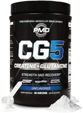 PMD SPORTS CG5 CREATINE L GLUTAMINE POWDER, MUSCLE RECOVERY PERFORMANCE, 60 SERVINGS UNFLAVORED