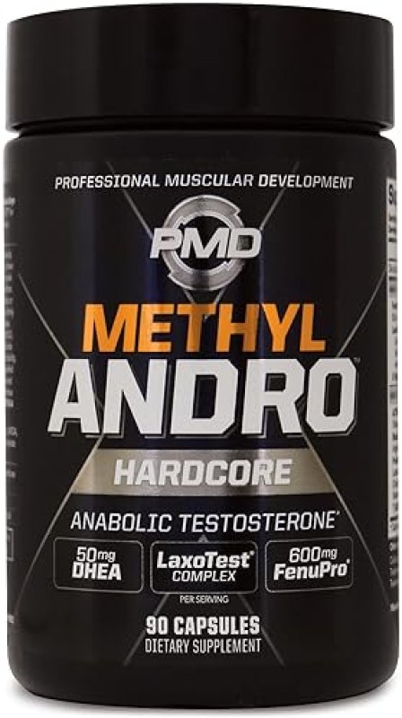 PMD SPORTS METHYL ANDRO WITH DHEA - TESTOSTERONE BOOSTER FOR MUSCLE GROWTH STRENGTH - 90 VEG CAPSULE