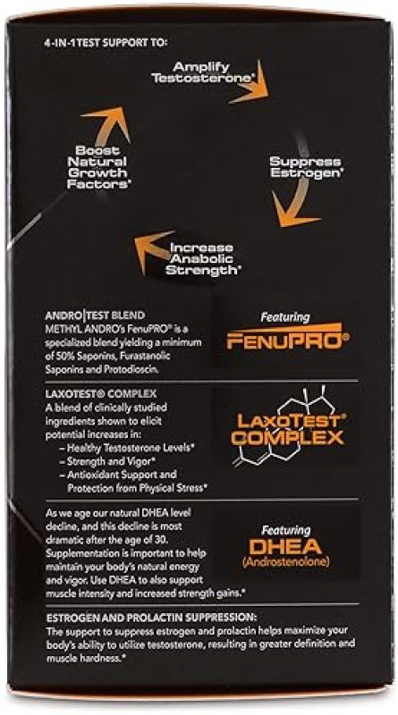 PMD SPORTS METHYL ANDRO WITH DHEA - TESTOSTERONE BOOSTER FOR MUSCLE GROWTH STRENGTH - 90 VEG CAPSULE