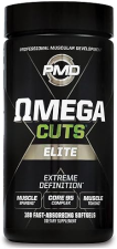 PMD SPORTS OMEGA CUTS ELITE FAT LOSS MUSCLE DEFINITION FORMULA WITH OMEGA, MCT CLA KETO FRIENDLY, ST
