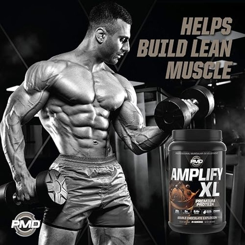 PMD SPORTS AMPLIFY XL WHEY PROTEIN WITH HYDRO GREENS, GLUTAMINE SUPERFOODS - DOUBLE CHOCOLATE