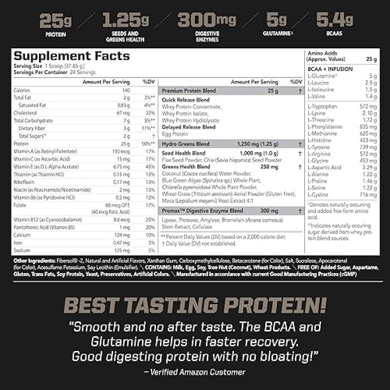 PMD SPORTS AMPLIFY XL WHEY PROTEIN WITH HYDRO GREENS, GLUTAMINE SUPERFOODS - MANGO, 24 SERVINGS