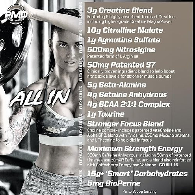 PMD SPORTS PUMP FUEL PRE WORKOUT - ENERGY, FOCUS, ENDURANCE RECOVERY, STRAWBERRY WATERMELON
