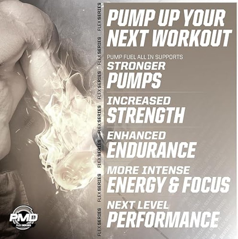 PMD SPORTS PUMP FUEL PRE WORKOUT - ENERGY, FOCUS, ENDURANCE RECOVERY, STRAWBERRY WATERMELON