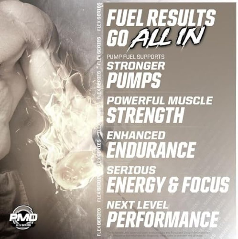 PMD SPORTS PUMP FUEL MEDIUM STIM PRE WORKOUT POWDER BLUE RASPBERRY ENERGY, FOCUS, ENDURANCE RECOVERY