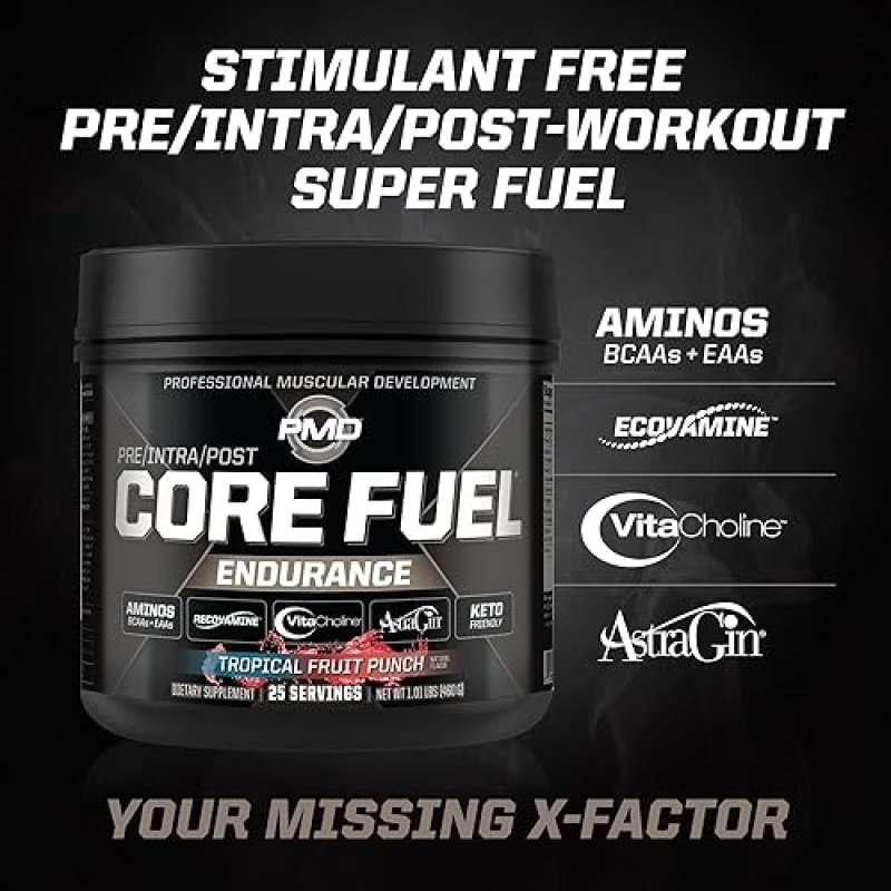 PMD SPORTS CORE FUEL BCAAS EAAS BETA ALANINE ELECTROLYTES MUSCLE GROWTH STRENGTH 25 SERVINGS