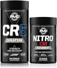PMD SPORTS CR5 PROFESSIONAL CREATINE COMPLEX 240 CAPS NITRO CM NITRIC OXIDE 90 CAPS COMBO