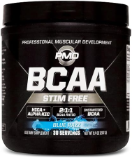 PMD SPORTS STIM-FREE BCAA POWDER BLUE RAZZ MUSCLE RECOVERY, ENERGY PERFORMANCE BOOST