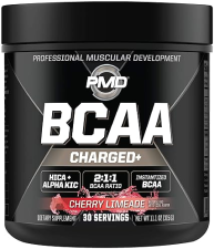 PMD SPORTS BCAA CHARGED AMINO ACID DRINK MIX CHERRY LIMEADE - MUSCLE RECOVERY ENERGY, 30 SERVINGS
