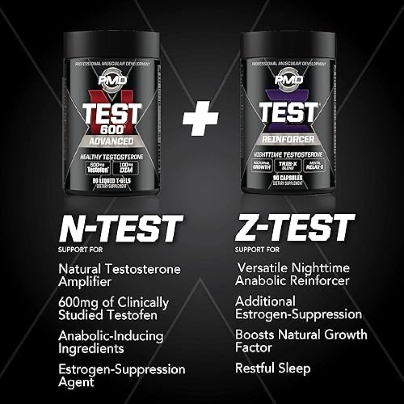 PMD SPORTS FLEX STACK TESTOSTERONE BOOSTER FOR MUSCLE GROWTH, STRENGTH, RECOVERY SLEEP
