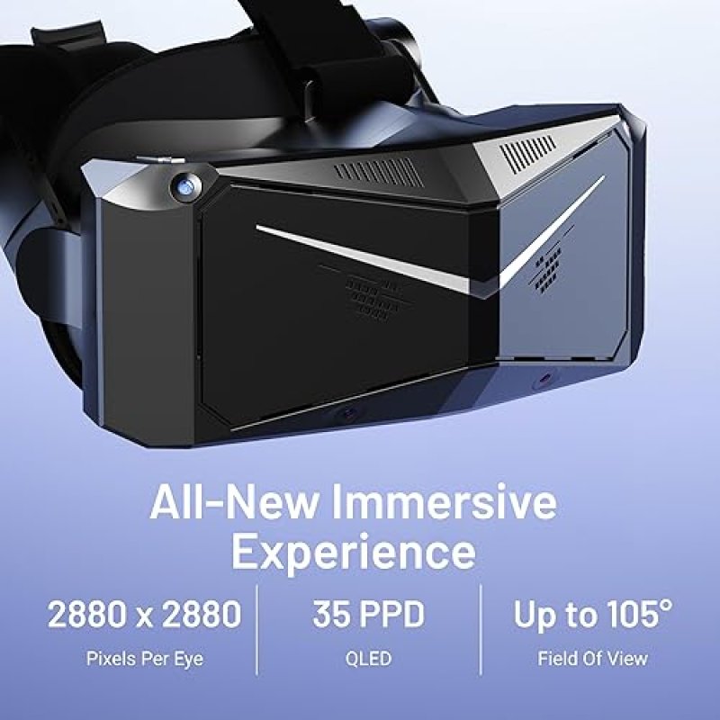 PIMAX CRYSTAL LIGHT VR HEADSET 8K QLED 2880X2880 EYE RESOLUTION PC VR FOR FLIGHT SIMS GAMING