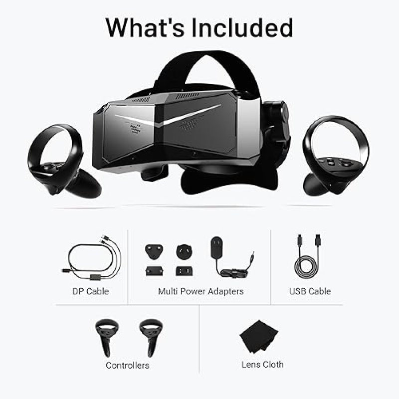 PIMAX CRYSTAL LIGHT VR HEADSET 8K QLED 2880X2880 EYE RESOLUTION PC VR FOR FLIGHT SIMS GAMING