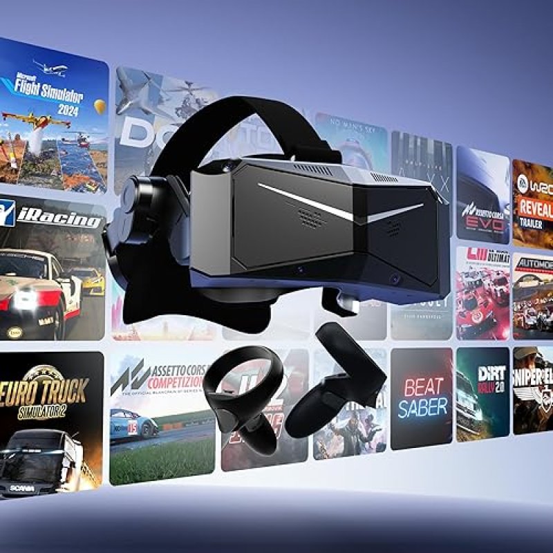 PIMAX CRYSTAL LIGHT VR HEADSET 2880X2880 PER EYE 8K QLED DISPLAY PC VR FOR GAMING SIMS