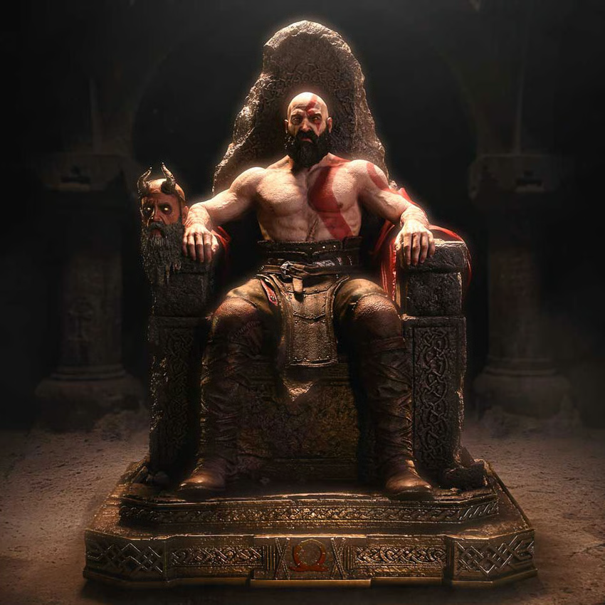 SIDESHOW MASTER THYSELF KRATOS 1:3 SCALE STATUE BY PRIME 1 STUDIO