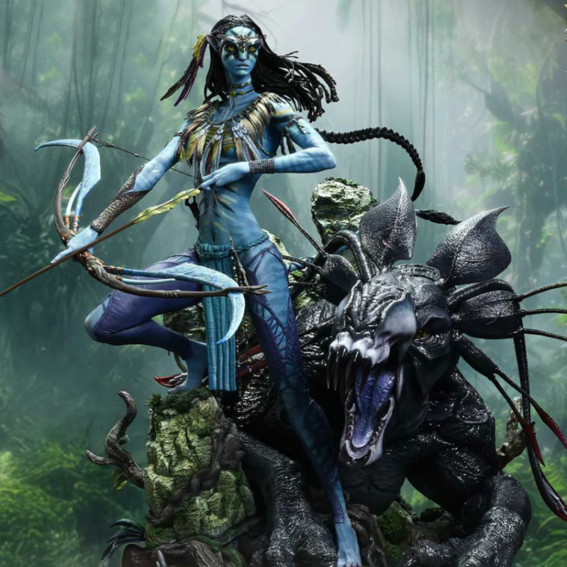 SIDESHOW NEYTIRI & THANATOR (DELUXE BONUS VERSION) QUARTER SCALE STATUE BY PRIME 1 STUDIO