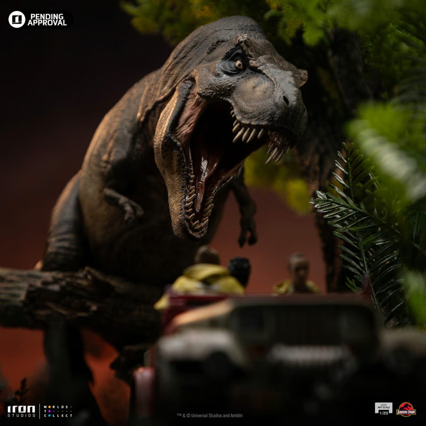 SIDESHOW T-REX CHASE STATUES BY IRON STUDIOS