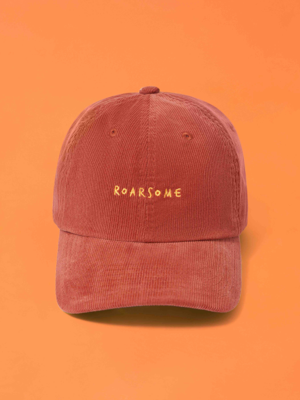 ROARSOME CORDUROY CAP - RUST