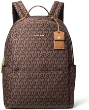 MICHAEL KORS SABLE LARGE BACKPACK BROWN ACORN WITH GOLD-TONE HARDWARE STYLISH DESIGNER BAG