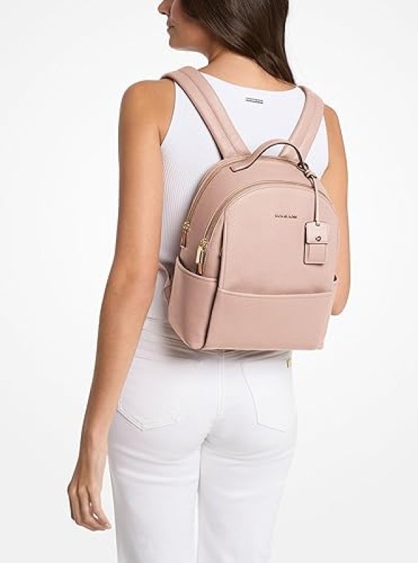 MICHAEL KORS SABLE MEDIUM BACKPACK SOFT PINK WITH GOLD-TONE HARDWARE STYLISH DESIGNER BAG